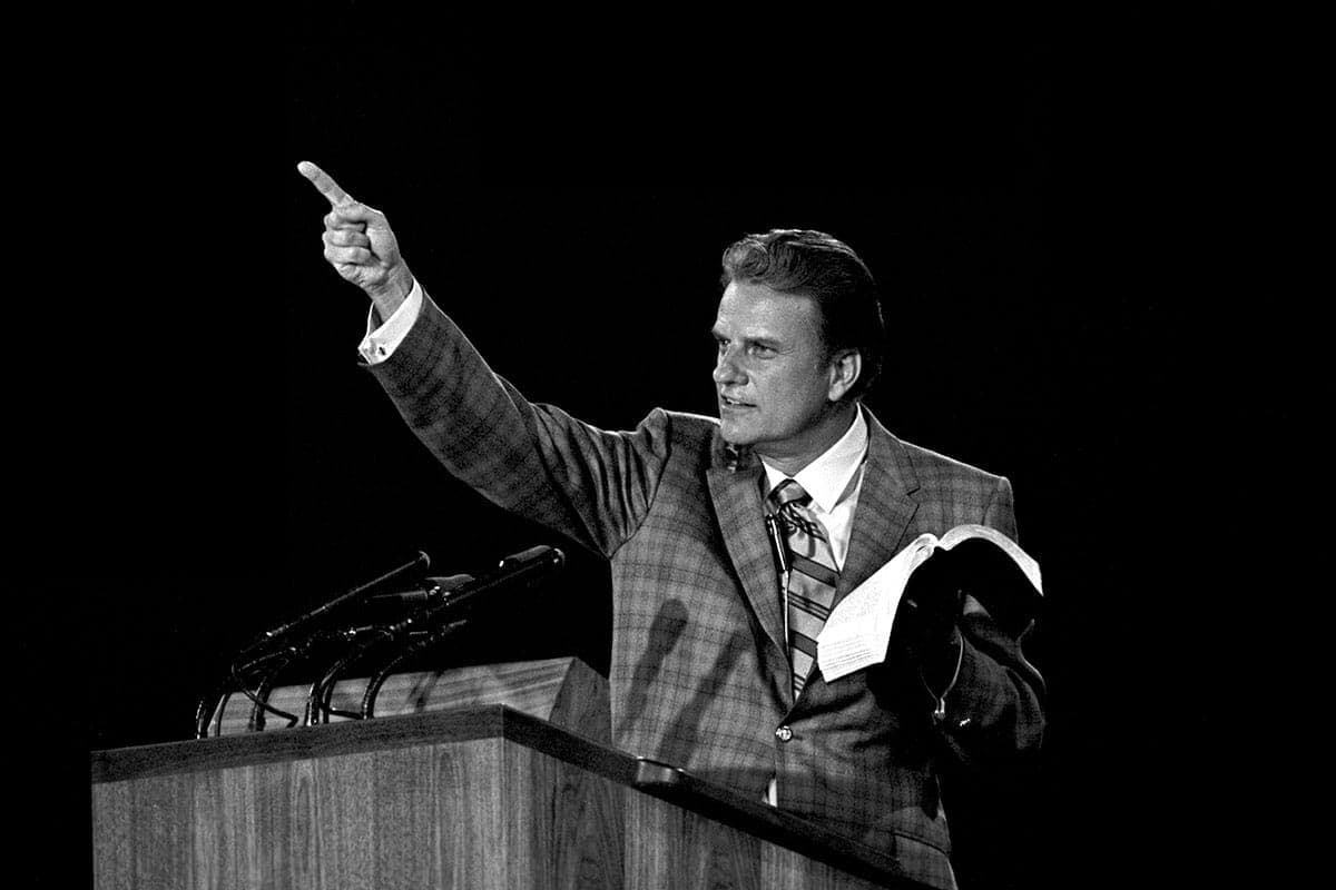 Billy Graham preaching